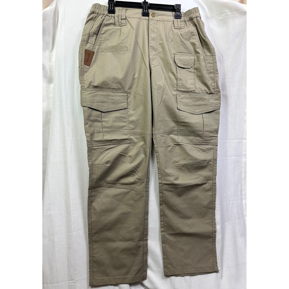 IGOLUMON Men's Khaki Rip-Stop Cargo‎ Pants 38W x 32L Tactical Work Outdoor